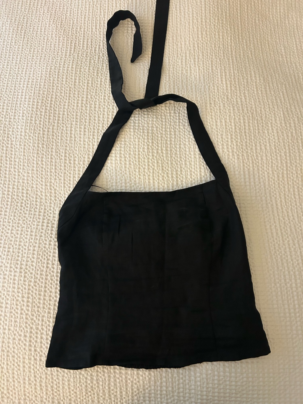 NWT Quince Black Linen Halter Top